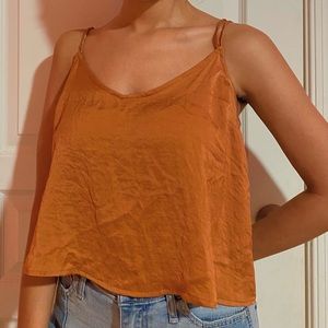 SOLD: Rust Orange Sleeveless Blouse